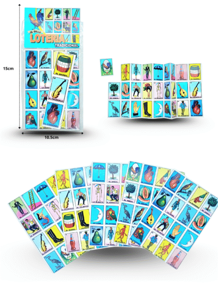 T - 259 loteria tradicional 10.5cmx15cm con 5 tablas C/10 ISM GAR