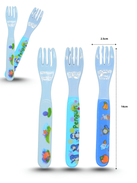 U - 001 tenedor de melamina con diseño para bebé 13.8 CM C/12 A1239