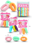 V – 011 liga licra ancha corrugada colores intensos y pastel set 3 pzas C12 1135