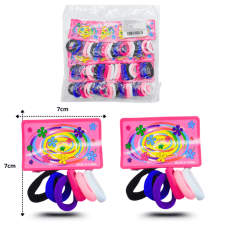 V - 118 liga licra set 6 pzas rosa negro morado C/12 80K