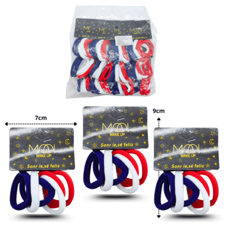 V - 010 liga licra 4.5cm set 6 pzas escolar C/12 75052-MC