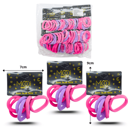 V - 005 liga licra 4.5cm set 6 pzas lilas C/12 75052-ME