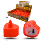 D - 002 vela led roja forma corazon C/24 VALEN-16