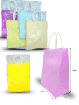 B – 005 bolsa para regalo color liso un solo color por paquete con asa de papel 28x23x11 C12 M687-3H-3
