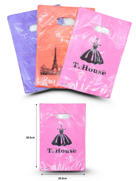 B - 012 bolsa polipapel asa troquelada decorada 20.5x28.5cm C/100 M2009-1H-3