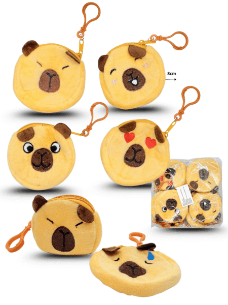 B - 022 monedero peluche con arnés capy bara C/12 DG25-B42