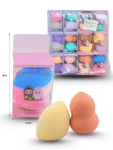C - 007 esponja cosmética bombón chica set 2 pzas caja decorada LABUBU C/12 DG25-C17