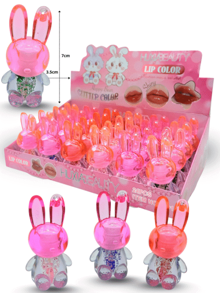 C - 033 lip gloss bunny con gliter C/24 25C-70