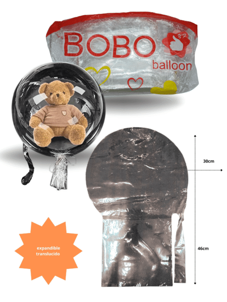 G - 017 globo bobo transparente expandible C/50 GLO-2295C