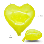 G - 111 globo corazón translucido amarillo 45cm C/50 C1140