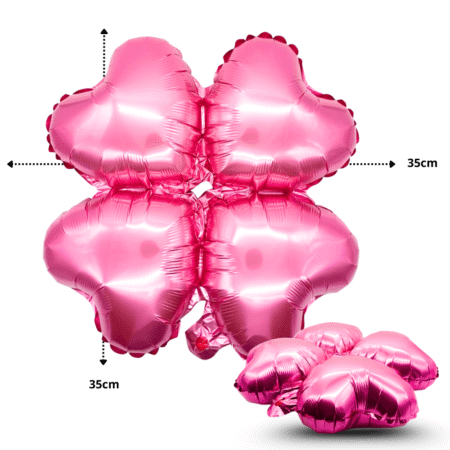 G - 501 globo trébol de corazones palo de rosa 45cm C/50 C1120