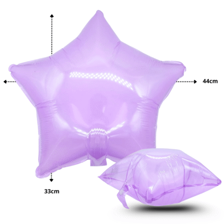 G - 600 globo estrella translucido lila 45cm C/50 C1141