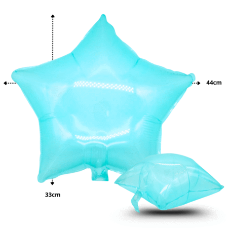 G - 602 globo estrella translucido menta 45cm C/50 C1141