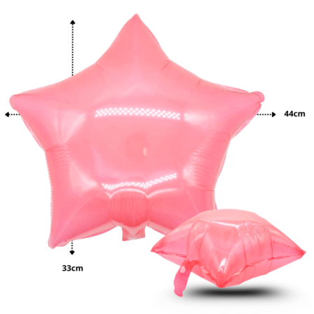 G - 603 globo estrella translucido rosa 45cm C/50 C1141