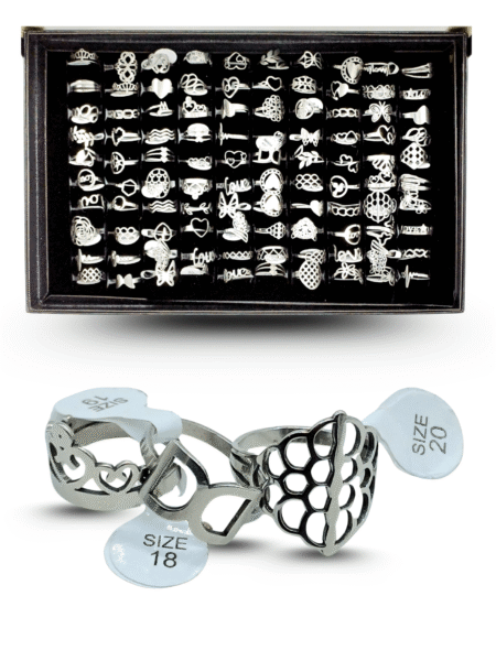 I - 012 anillo calado figuras surtidas acero inoxidable C/100 R253K-9