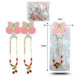 K - 003 pulsera cerezas y cristales C/12 25L-37