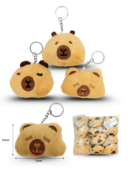 L - 029 llavero peluche cabeza capy bara C/12 25E-27