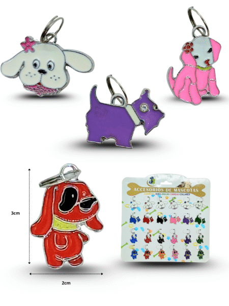 O - 016 placa de identificación para mascota decorada en planilla C/24 PR55996