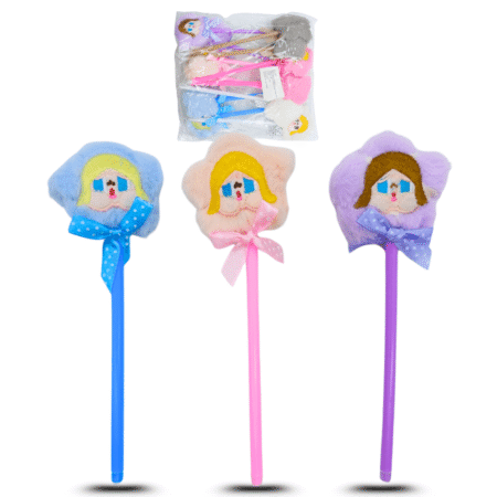 P - 019 pluma peluche cabeza de muñeca C/12 25J-25