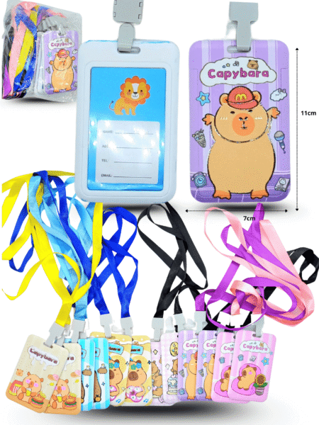 P - 053 porta gafete decorado capy bara C/12 DG25-B26