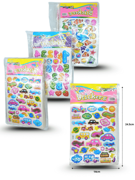 P - 076 sticker surtido 24.5x14cm C/20 F2283
