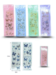 P - 080 sticker base translucida mariposa set 2 pzas 17x6cm C/12 F2304