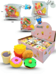 P – 166 goma borrador fast food 3cm set 4 pzas C30 B8515
