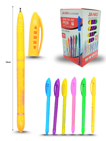 P - 198 pluma gel azul JIA HAO C/50 906-3