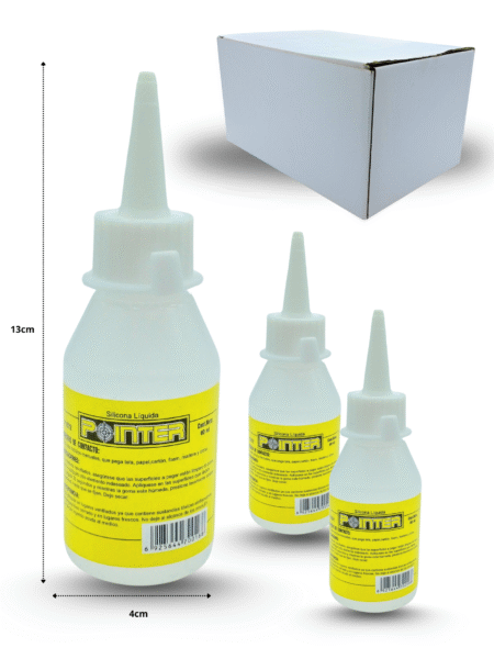 P - 203 silicón liquido con pico aplicador 60ml C/24 PAP-C5119
