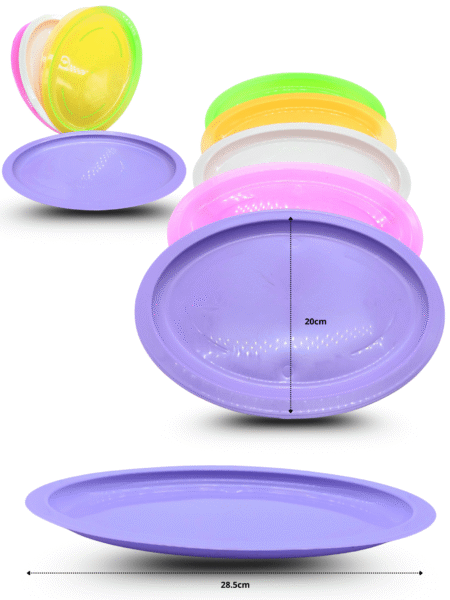 Q - 398 plato tampiqueño solido y translucido  surtido C/50 Villagrán