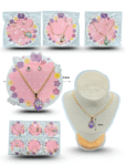 S – 001 collar LABUBU con par de broqueles set 2 pzas C12 DG25-C11