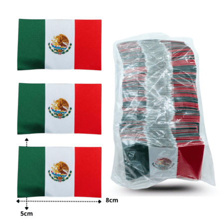 SEP - 007 parche de ropa bandera nacional  para planchar 8x5cm C/100 V2127