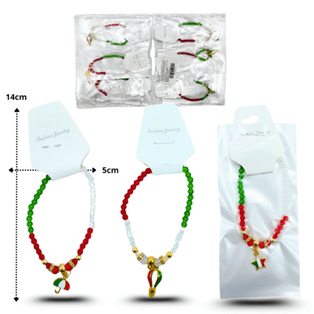 SEP - 017 pulsera tricolor dije surtido C/12 XL42-74