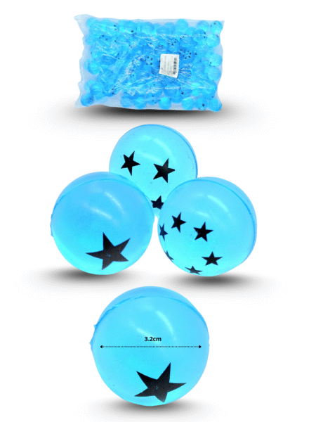 T - 058  pelota saltarina esferas azules 3.2cm C/100 GPM-9009