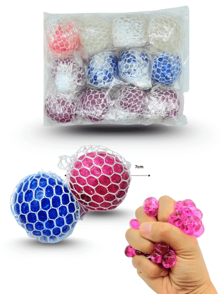 T - 073 squishy cerebro red blanca diamantina en bolsa C/12 jerdanna