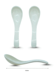 U – 007 cuchara melamina blanca tipo salsera 15cm C10 A1392