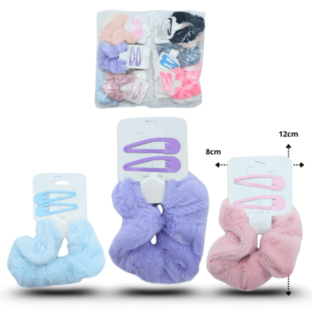 V - 011 dona peluche con par de cucas set 3 pzas C/12 HLT-40