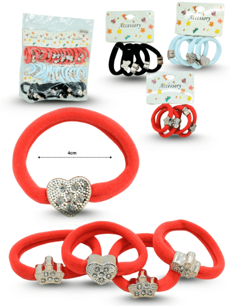 V - 020 liga licra con dije set 4 pzas C/12 FS-C0084