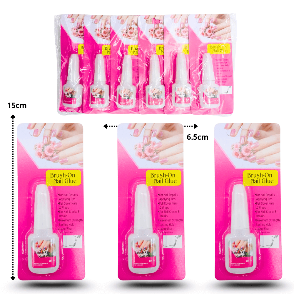 W - 102 pegamento para uña con aplicador tipo brocha en blíster C12 DG24-T19