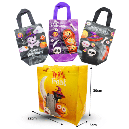 Y - 085 bolsa halloween multicolor dulces 30x22cm C/12 M693-5F-2