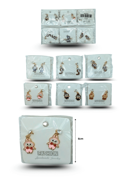 A - 007 aretes LABUBU C/12 7129