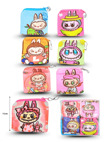 B - 020 monedero cuadrado decorado LABUBU C/12 25-D35