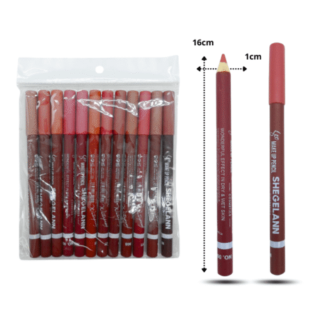 C - 101 lápiz delineador para labios colores rojizos SHEGELANN C/12 XH6910