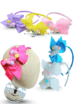 E – 002 diadema moño y pompón C12 HT-1538