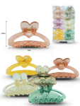 F - 021 pinza arco translucida con corazón 7cm C/12 SP49