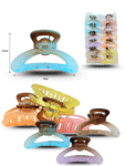 F - 023 pinza arco humeada colores  7cm C/12 CO1522