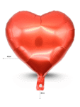 G - 053 globo corazón metálico 45cm rojo C/50 C25303