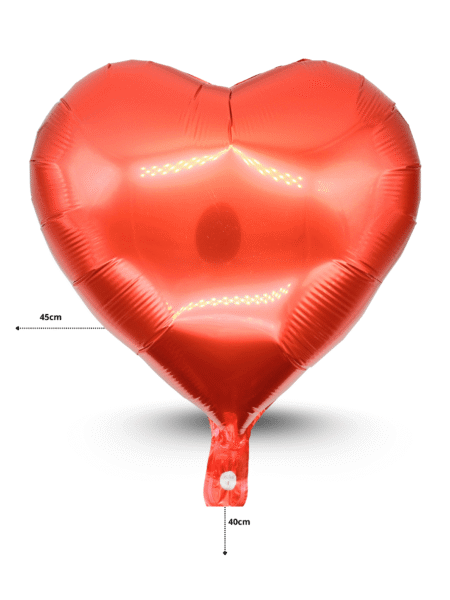 G - 053 globo corazón metálico 45cm rojo C/50 C25303