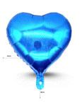 G - 055 globo corazón metálico 45cm azul rey C/50 C25303