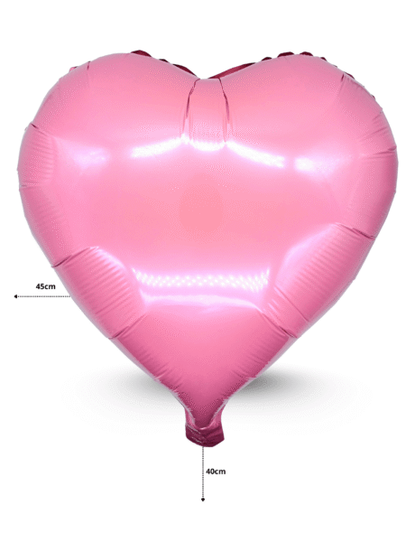G - 059 globo corazón metálico 45cm palo de rosa C/50 C25303